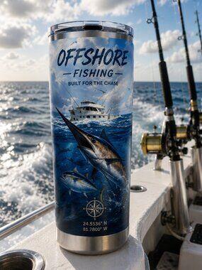 Offshore Fishing 20 oz Stainless Steel Tumbler